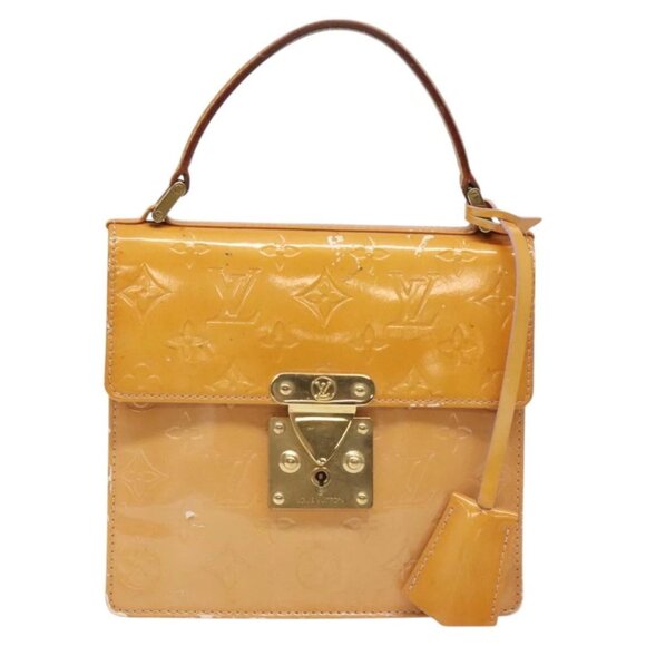 LOUIS VUITTON Vernis Spring Street Hand Bag Marshmallow Pink M91033 Auth BA1611 - Picture 1 of 16
